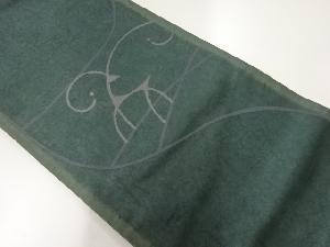 アンティーク　抽象鹿模様織出し袋帯（材料）